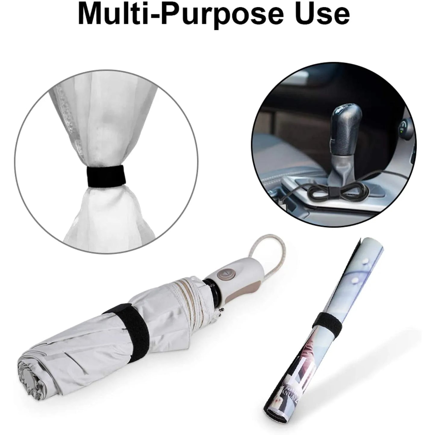 Reusable Self-Adhesive Cable Management Straps (Pack of 10)