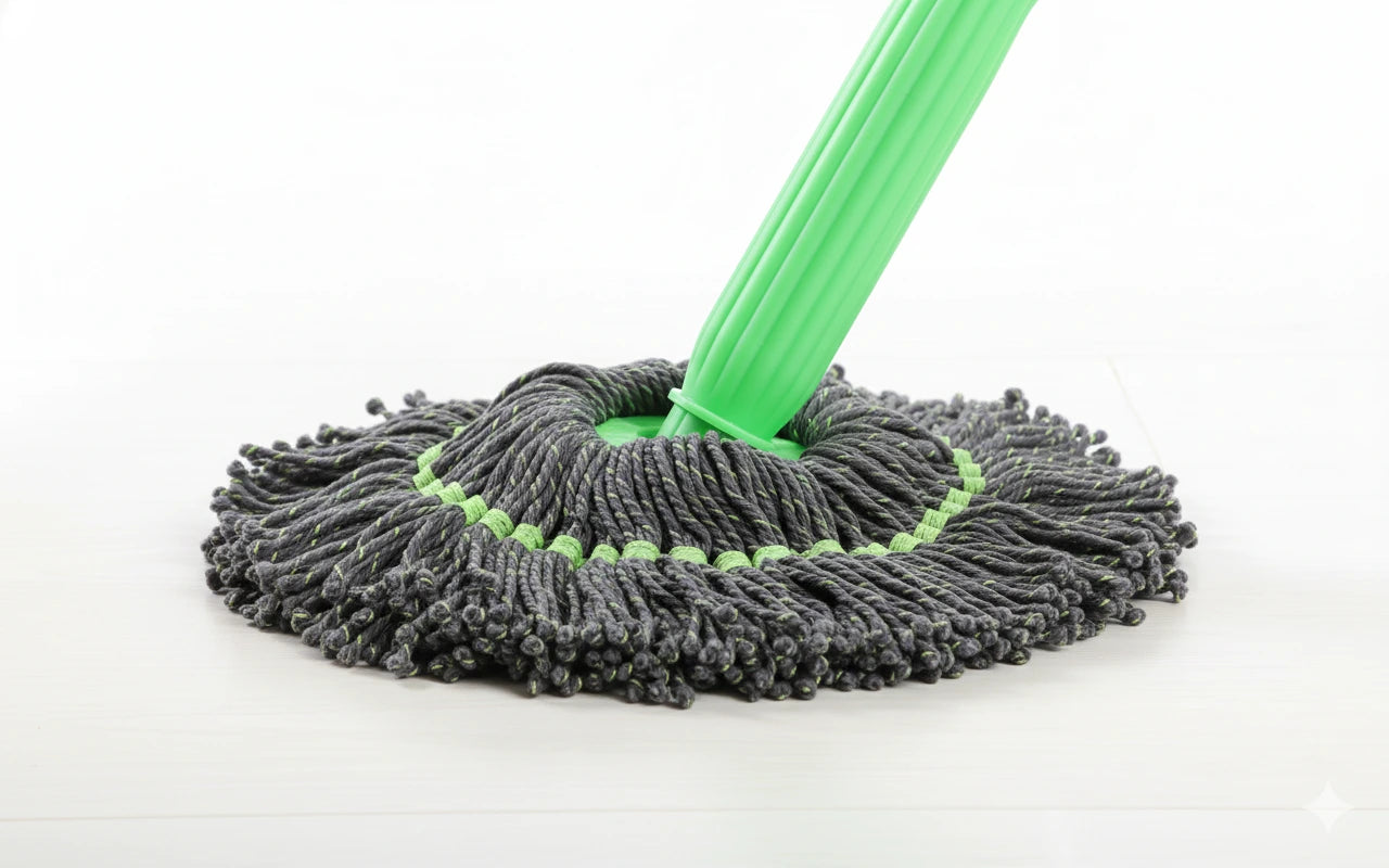 Honivors™ 2-in-1 Self-Wringing Floor Mop | 360° Microfiber Wet & Dry Mop | Hands-Free Squeeze Mop for Home, Kitchen, Bathroom | Premium Stainless Steel Handle