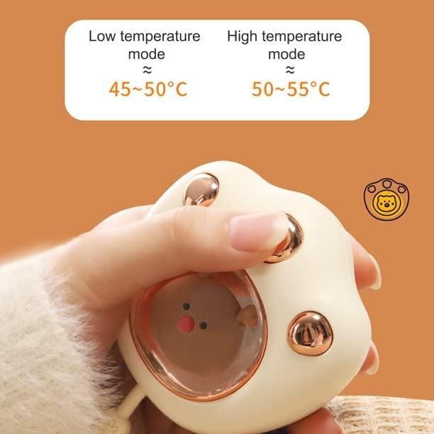 🐾 Cute Cat Paw Rechargeable Hand Warmer | Portable Electric Pocket Heater with Colorful LED Lights | 6 Hours Warmth | Perfect Winter Gift