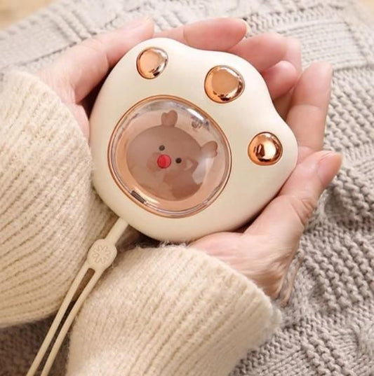 🐾 Cute Cat Paw Rechargeable Hand Warmer | Portable Electric Pocket Heater with Colorful LED Lights | 6 Hours Warmth | Perfect Winter Gift