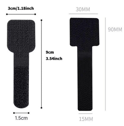 Reusable Self-Adhesive Cable Management Straps (Pack of 10)