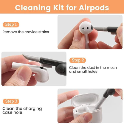 Premium 7-in-1 Electronic Cleaning Kit - Keyboard & Earbud Cleaner with Spray & Keycap Puller