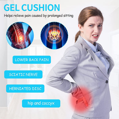 Premium Egg Sitter Gel Grid Cushion - Ultimate Comfort & Lumbar Support for Office, Car & Wheelchair | Breathable Seat Pad