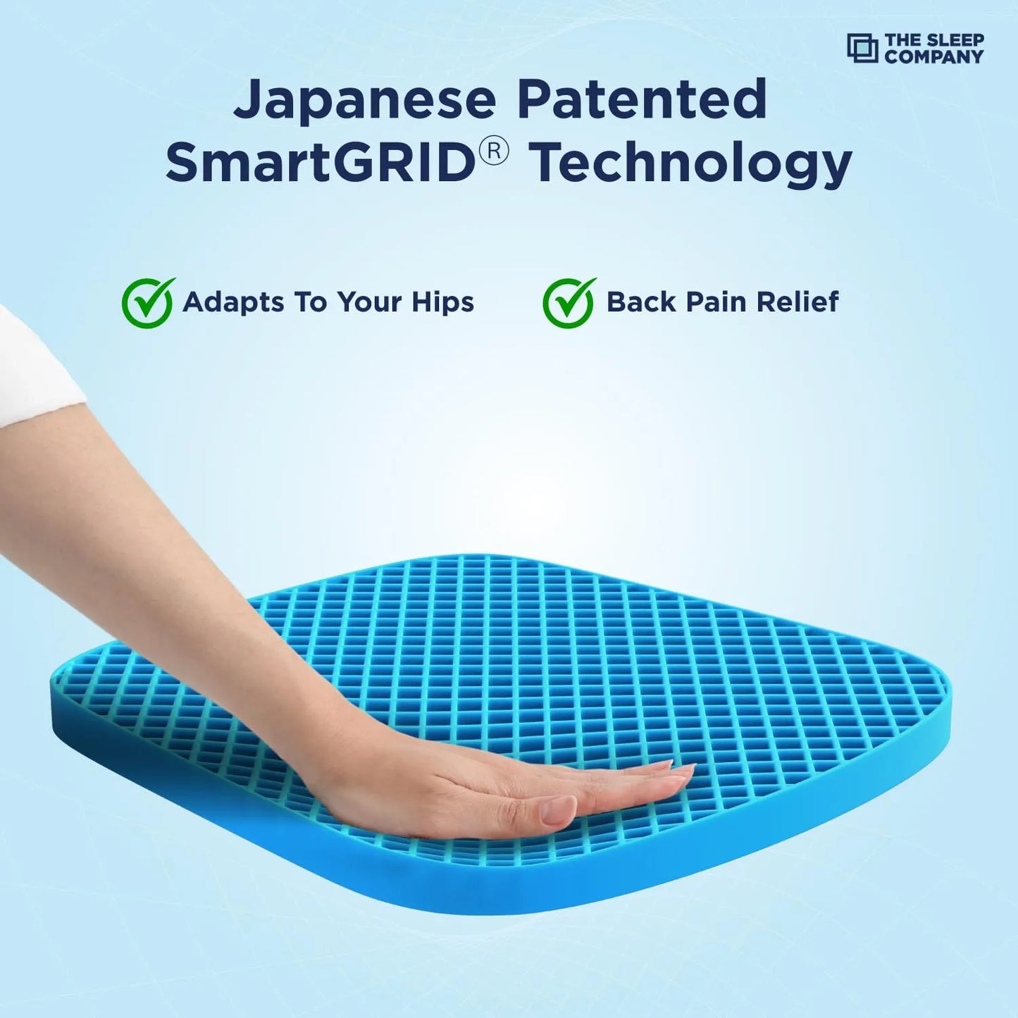 Premium Egg Sitter Gel Grid Cushion - Ultimate Comfort & Lumbar Support for Office, Car & Wheelchair | Breathable Seat Pad